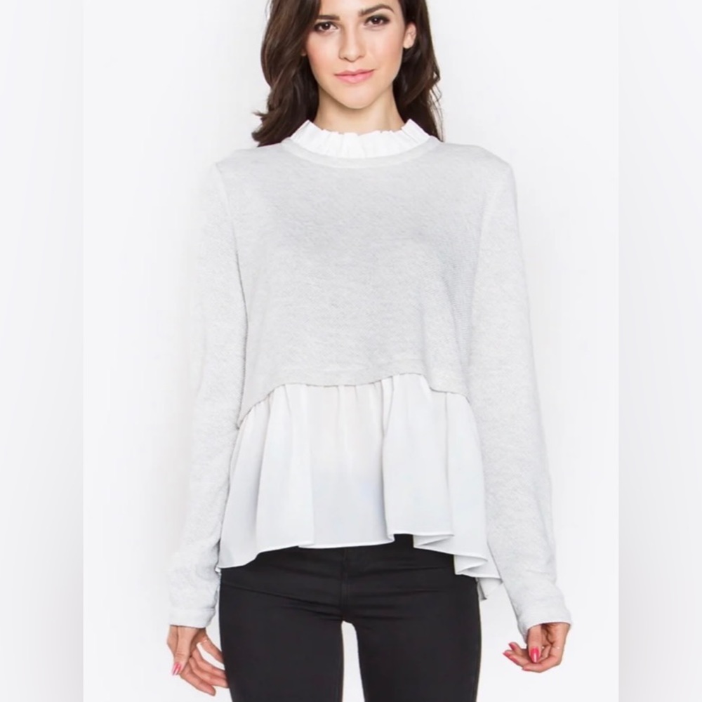 Storee boutique peplum bohemian top, womens size small (N)